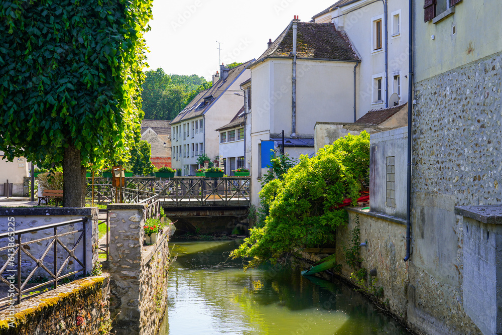 Bridge in Crécy la Chapelle, a village of the French department of Seine et Marne in Paris region often nicknamed 