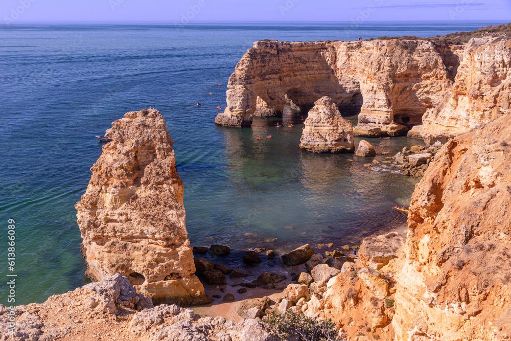 Algarve caves on the Portugal Coast