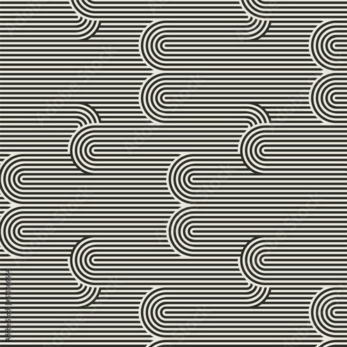 Vector seamless pattern. Modern stylish texture. Repeating geometric tiles from striped elements

