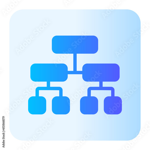 hierarchical structure gradient icon