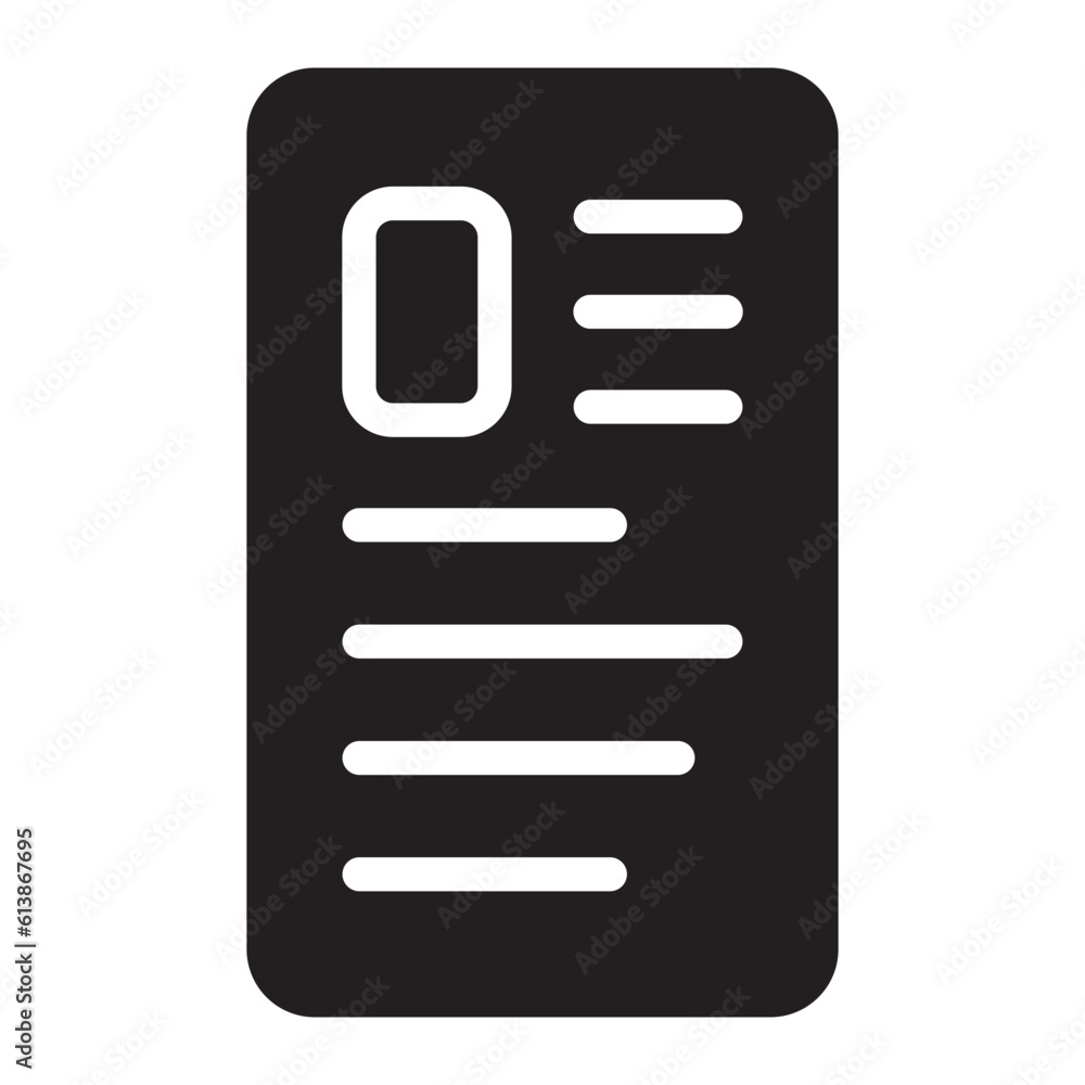 curriculum vitae glyph icon curriculum vitae glyph icon