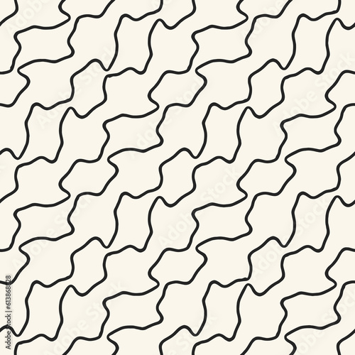 Monochrome Puzzle Striped Textured Pattern