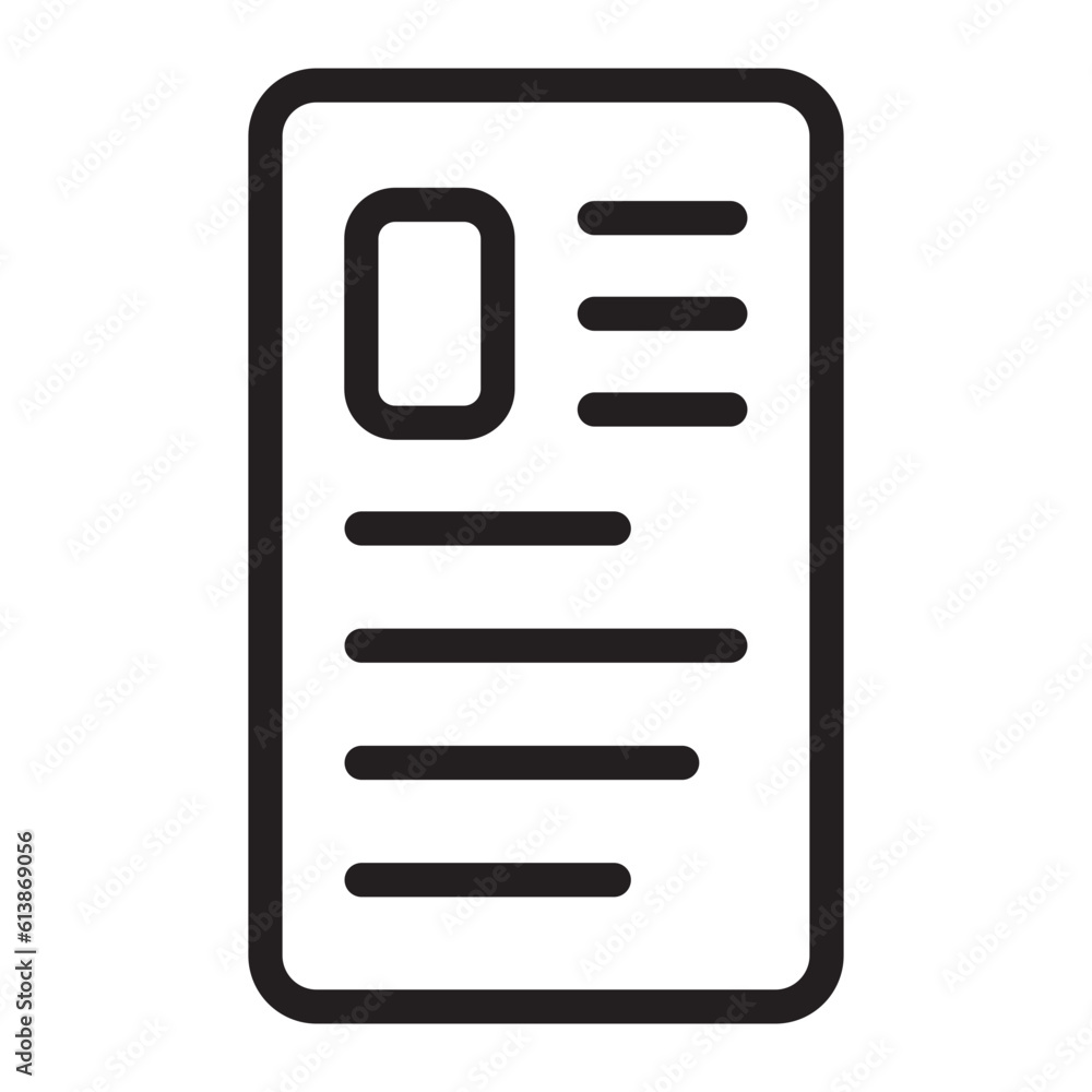 curriculum vitae line icon curriculum vitae line icon