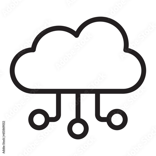 cloud computing line icon