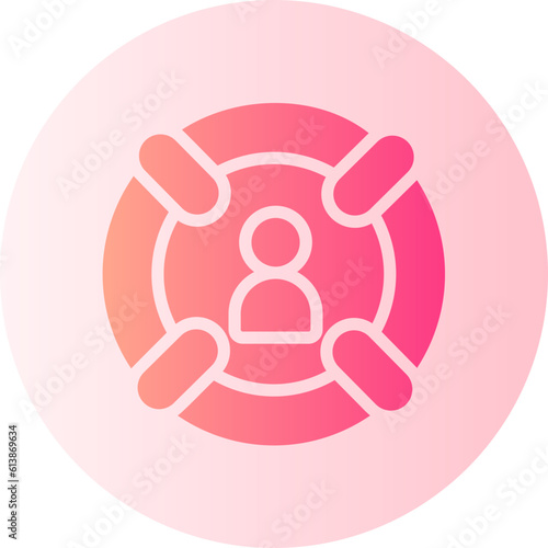 target audience gradient icon