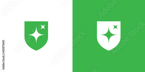 Hygiene shield logo design unique and modern