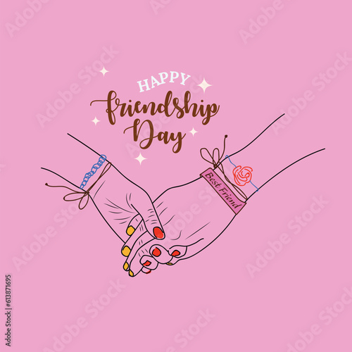 Illustration of happy friendship day