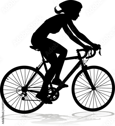 Bicyclist riding their bike...
