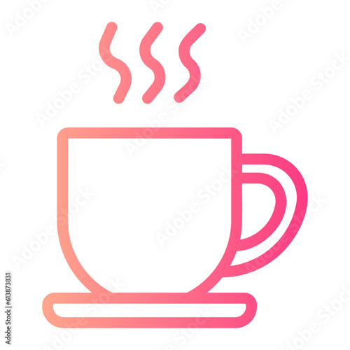 coffee cup gradient icon