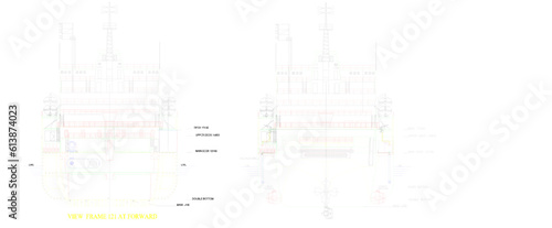 ector sketch illustration of rescue ship layout design with rescue equipment