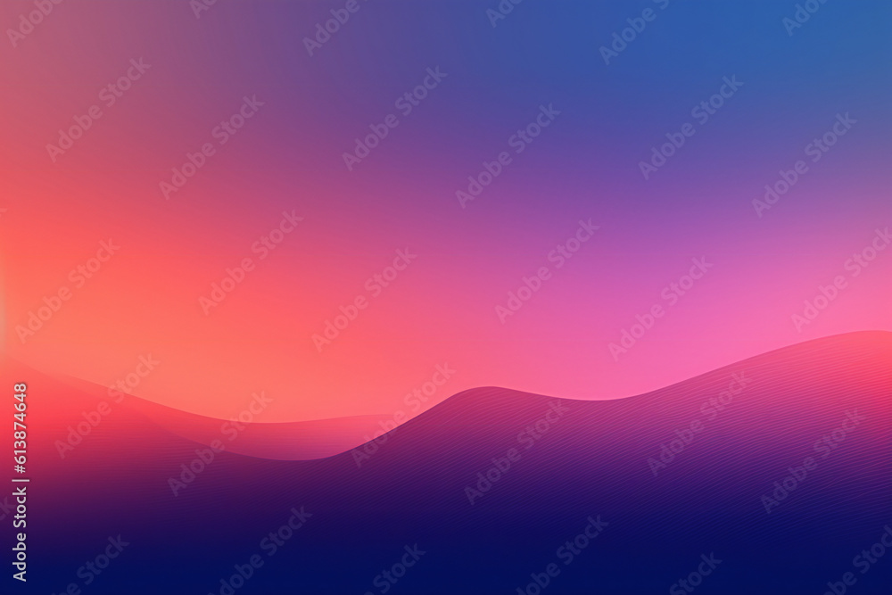 Pink Sunrise over Majestic Mountain Landscape and Nature Scenery.