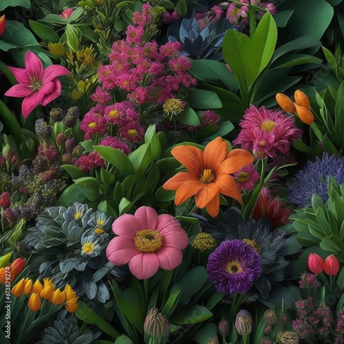 pink and yellow flowers