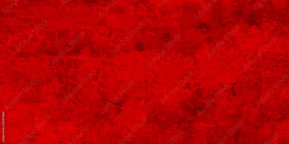 Beautiful Abstract Grunge Decorative Dark Red Stucco Wall Background. Valentines Christmas Design Layout. Art Rough Stylized Texture Banner With Copy Space.