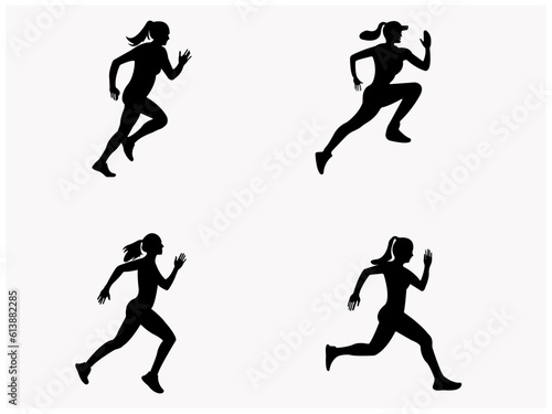 running silhouettes