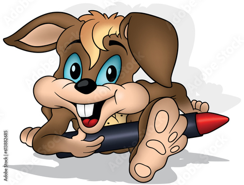 Bunny with Big Smile Sittin...