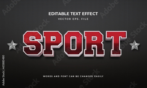 Editable 3D Sport Text Effect Design