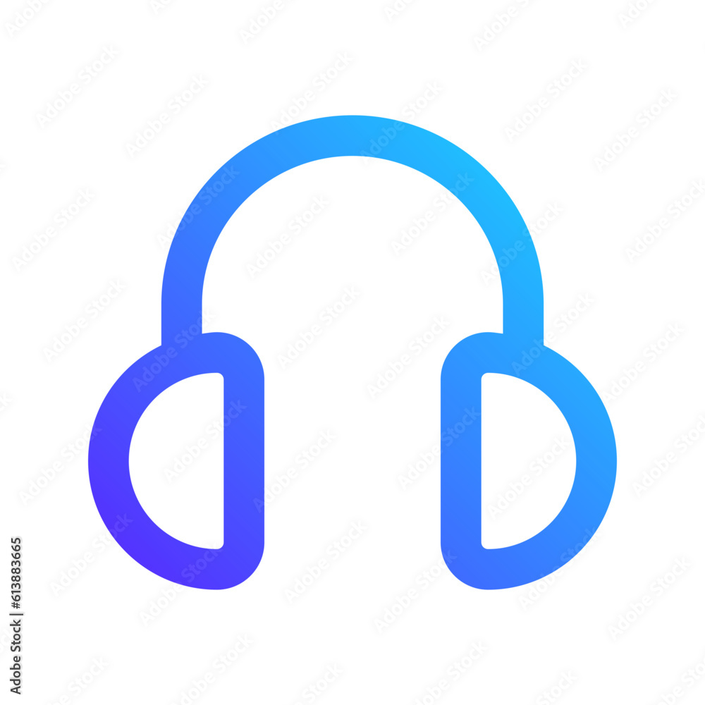 headphone gradient icon headphone gradient icon