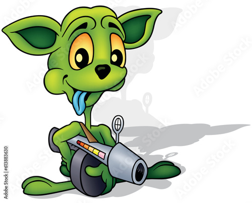 Green Extraterrestrial with...