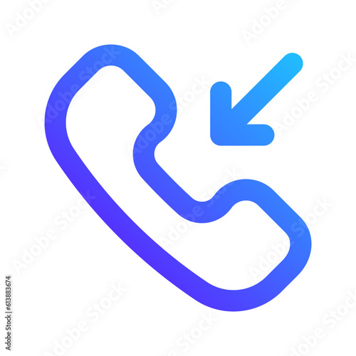incoming call gradient icon