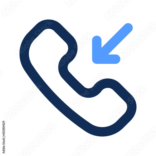 incoming call outline color icon