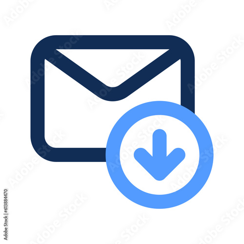 inbox outline color icon