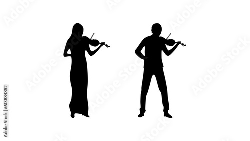 Silhouette of a violinist