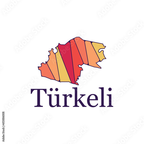 Turkeli city map of Turkey. Map vector illustration design template photo