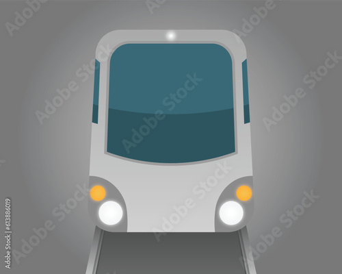 Metro Rail Illustration Front View