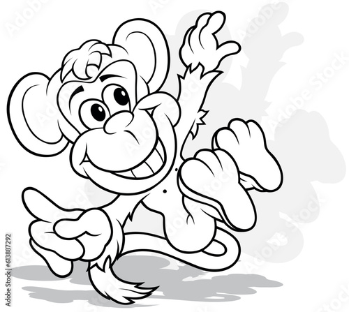 Drawing of a Smiling Jumpin...