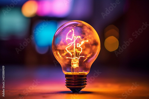Bright idea, creative and innovative ideas, light bulb moment --Generative AI