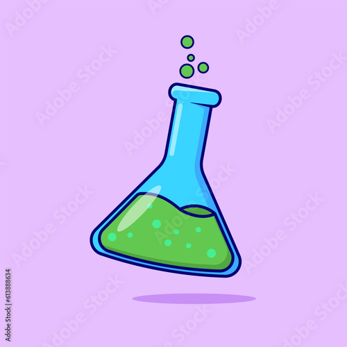 Erlenmeyer Flask Vector, Flat Icon, Flat Design