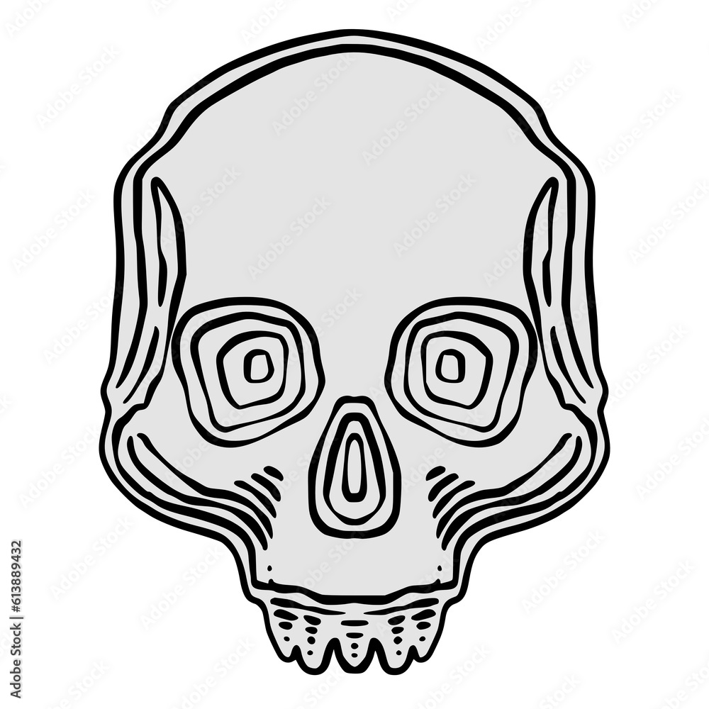 Skull devil mascot logo illustration art Skull devil mascot logo illustration art