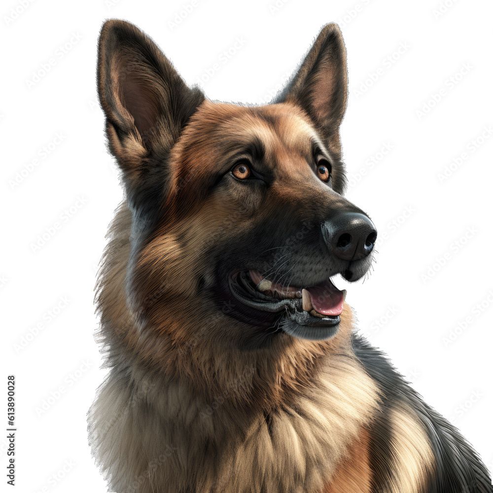 German Shepherd isolated on transparent background. German Shepherd isolated on transparent background.