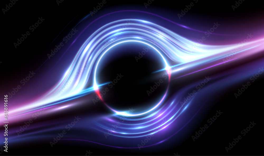 Supermassive black hole illustration in vector Stock Vector | Adobe Stock