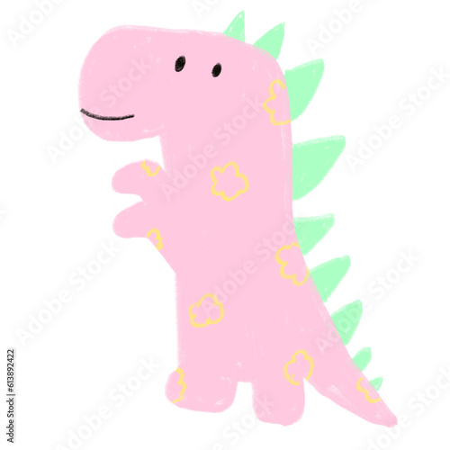 Dinosaur cartoon cute pastel © Nongnoohin