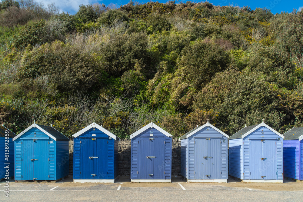 Colourful beach huts at Bournemouth, UK. Colourful beach huts at Bournemouth, UK.
