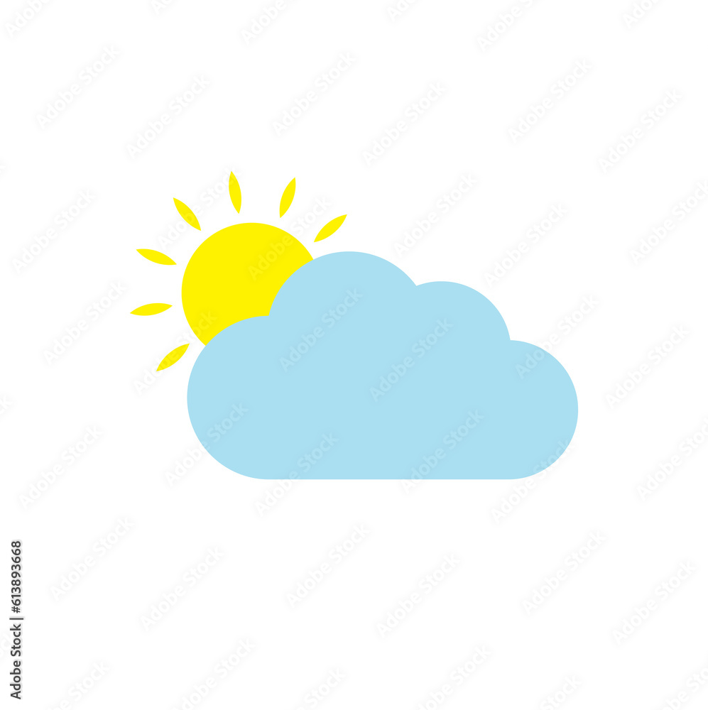 sun and cloud icon sun and cloud icon