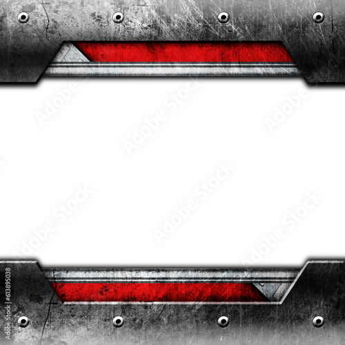 metal background. border template