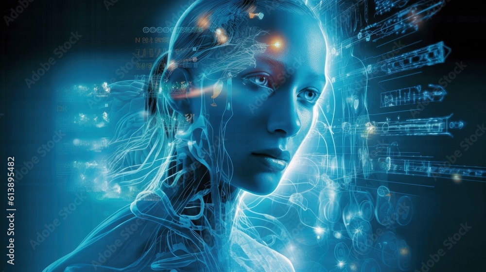Ilustracja pokazująca analizę mózgu człowieka dzięki najnowszej technologii. AI generate Ilustracja pokazująca analizę mózgu człowieka dzięki najnowszej technologii. AI generate