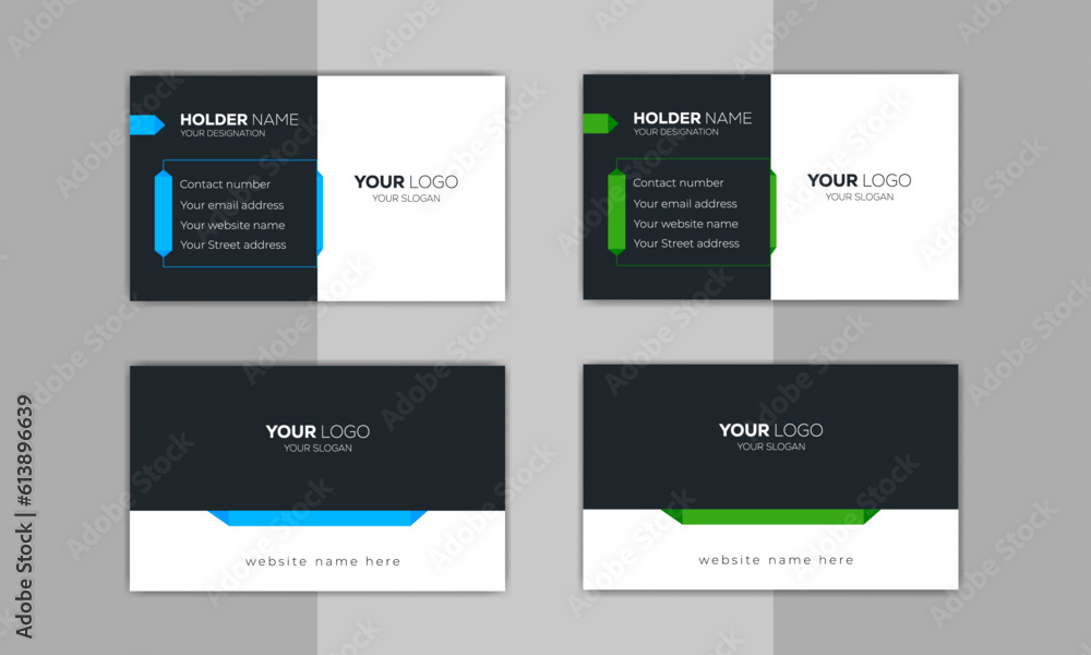 Modern Creative Business Card Template, Developer Designer Visiting Card Design ideas for personal identity