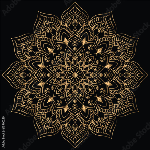 Simple creative mandala design for coloring. Vector floral mandala design.