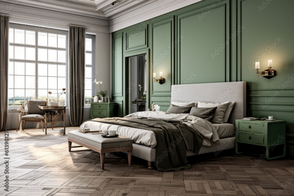 Luxury modern interior. modern classic design bedroom elegant interior Luxury modern interior. modern classic design bedroom elegant interior
