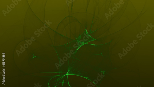 Abstract green background illustration  shiny green waves realistic effect connect and flow  science fiction fantasy. A violent flash in space  a circular wave of energy flowing forward.