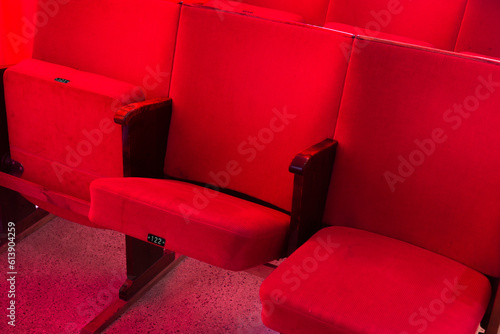 vintage red cinema seats