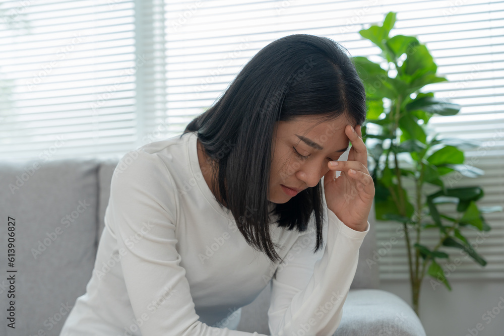 Depression and mental illness. Asian woman disappointed, sad after receiving bad news. Stressed girl confused with unhappy problems, arguing with boyfriend, cry and worry about unexpected pregnancy. Depression and mental illness. Asian woman disappointed, sad after receiving bad news. Stressed girl confused with unhappy problems, arguing with boyfriend, cry and worry about unexpected pregnancy.