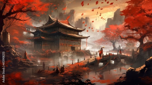 Chinese Style Fantasy Game Artwork © Damian Sobczyk