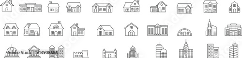 House and building icon set
