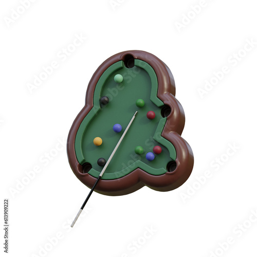 Pool Table 3D Alphabet or PNG Letters