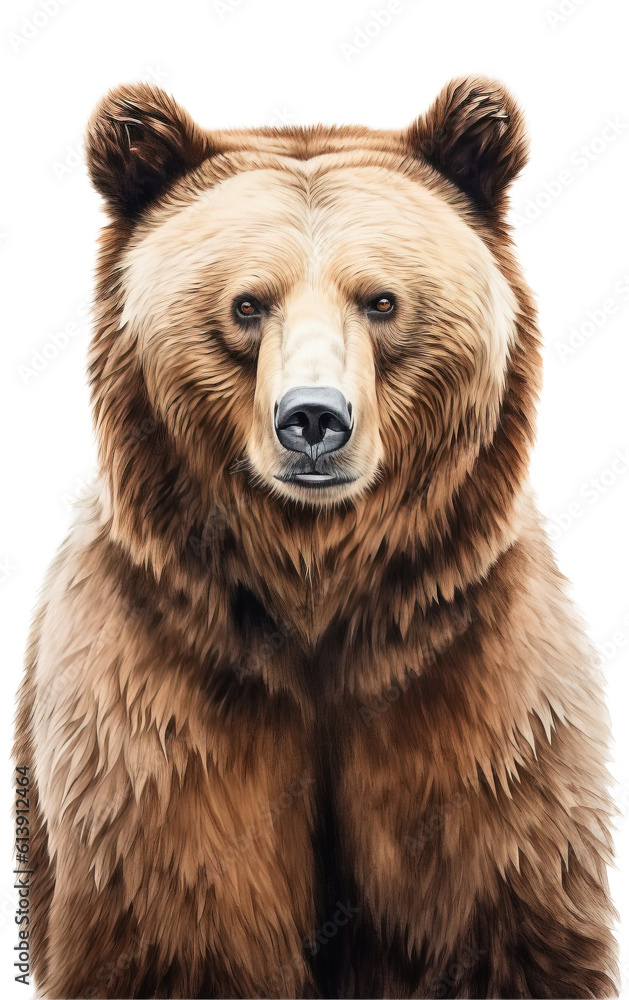 Bear on transparent background watercolor style Bear on transparent background watercolor style