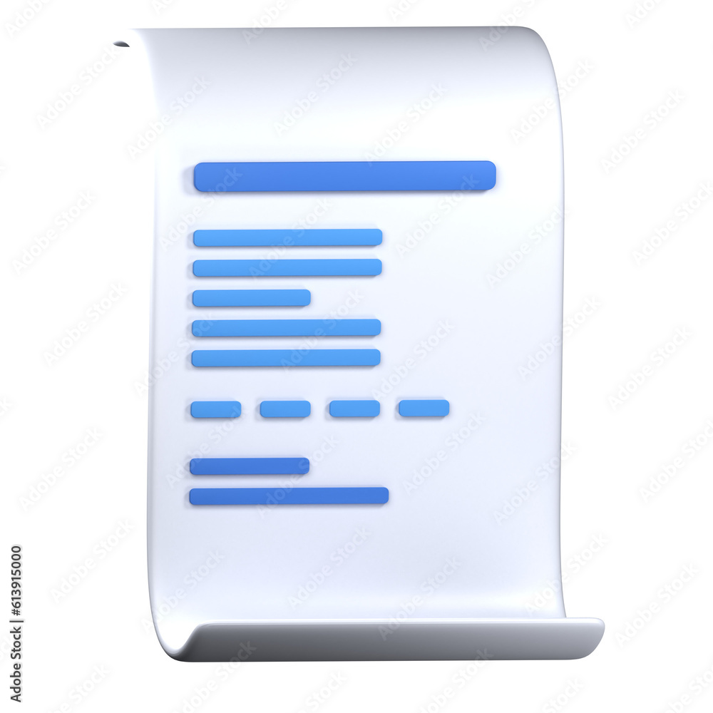 3d icon bill invoice, 3d payment render illustration 3d icon bill invoice, 3d payment render illustration